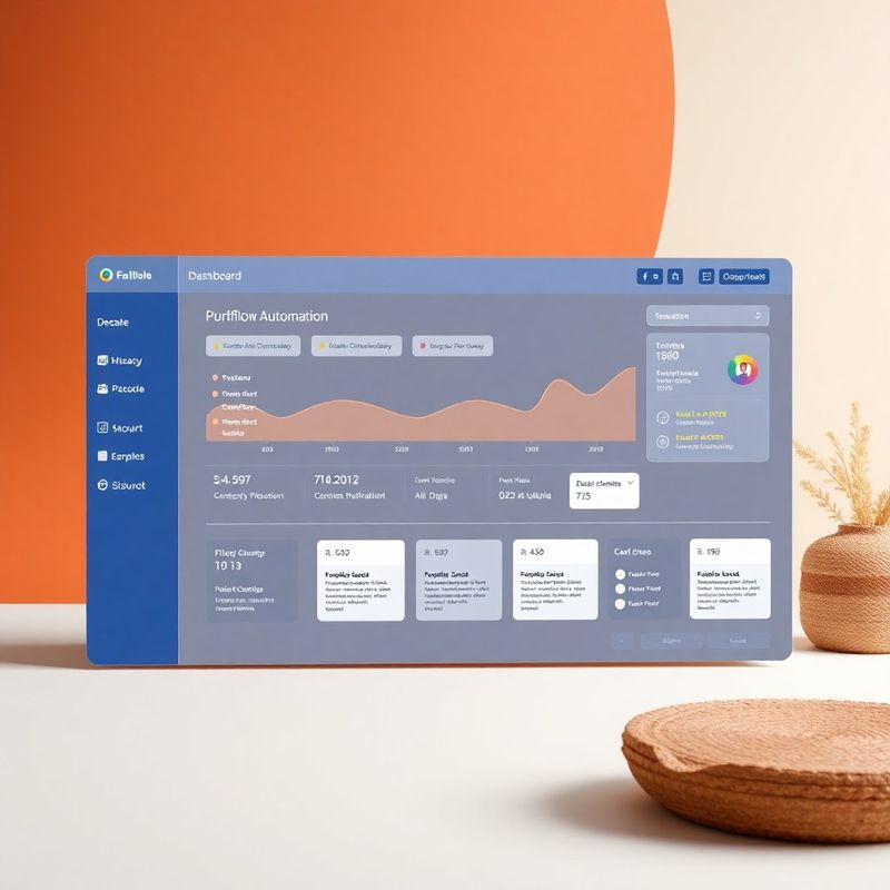 Screenshot della dashboard Studio di Roma con sidebar indaco e grafico di workflow